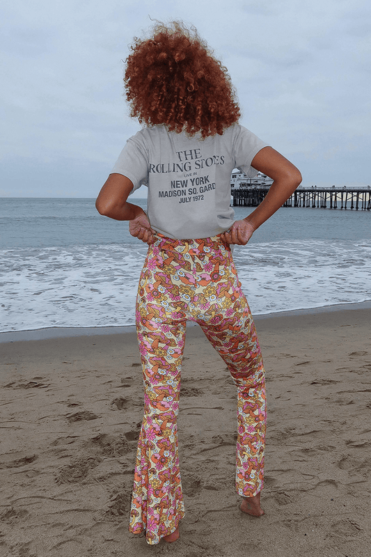 Charlie Floral Flare Bells - Life Clothing Co