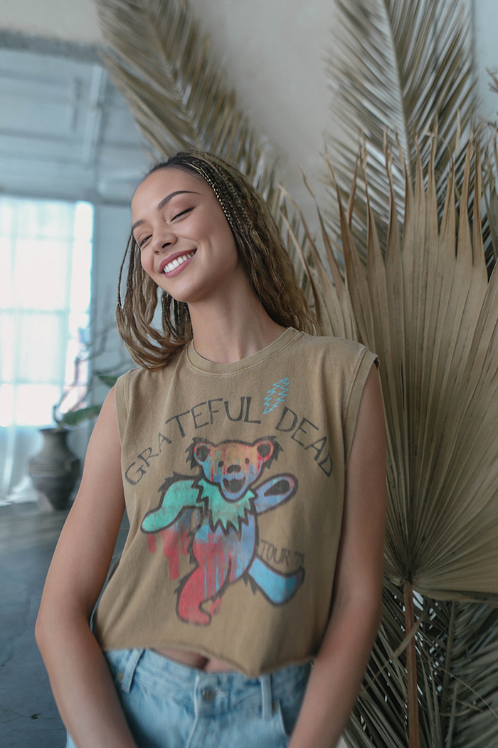 Grateful Dead Dancing Bear Crop Tank