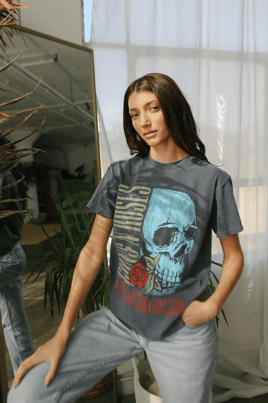 Guns N Roses Flower Skull Tee