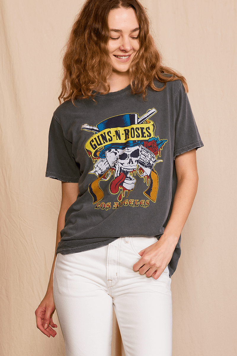 Guns N Roses Los Angeles Top Hat Skull Tee - Life Clothing Co