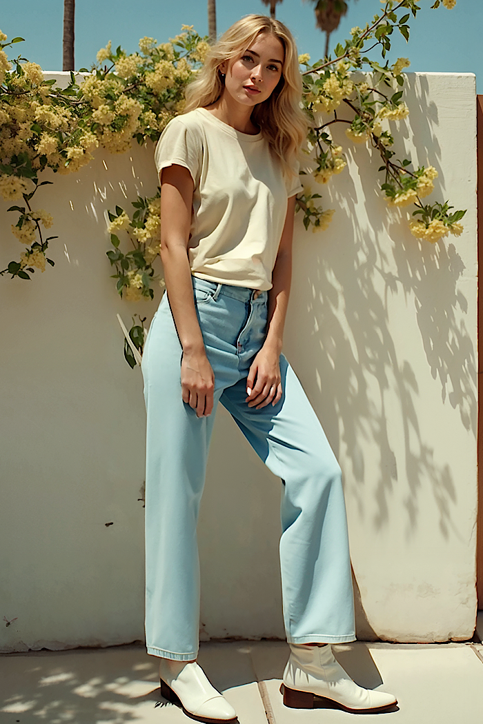 Porter Blue Rebel Wide Leg Noa Wash