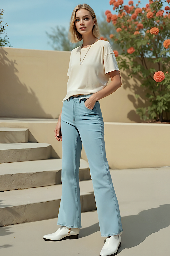 Porter Blue Rebel Wide Leg Noa Wash