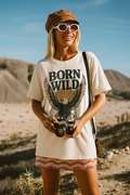 Born Wild Oversized Tee
