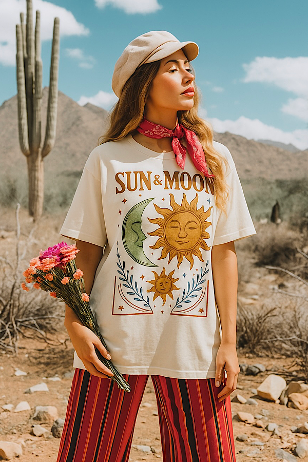 Sun & Moon Oversized Tee