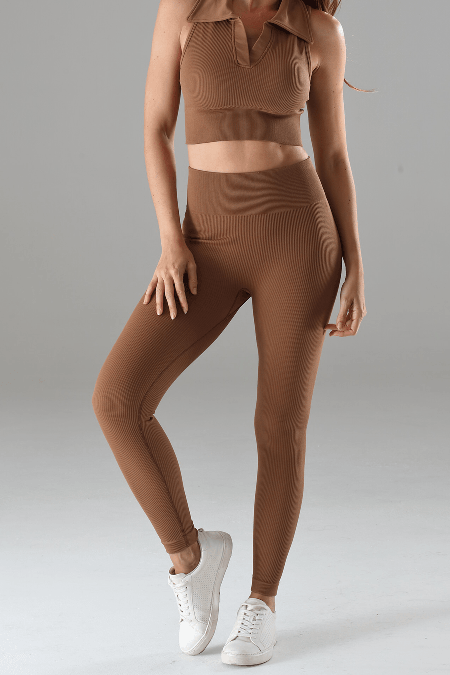 Jill High-Rise Ribbed Leggings - Life Clothing Co