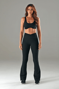 Lily V-Waist Mini-Flare Pant