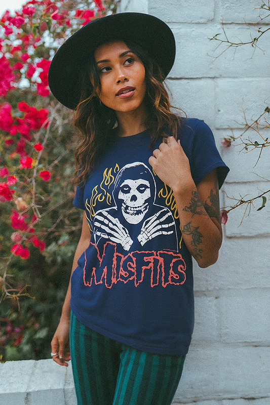Misfits Flame Skull Tee