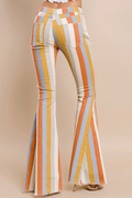 Giana Striped Denim Flare Bells