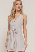Boardwalk Stripe Linen Romper