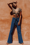 Porter Blue Penny Paperbag Wide Laguna Wash