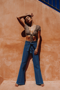 Porter Blue Penny Paperbag Wide Laguna Wash