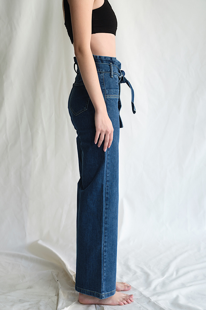 Porter Blue Penny Paperbag Wide Laguna Wash