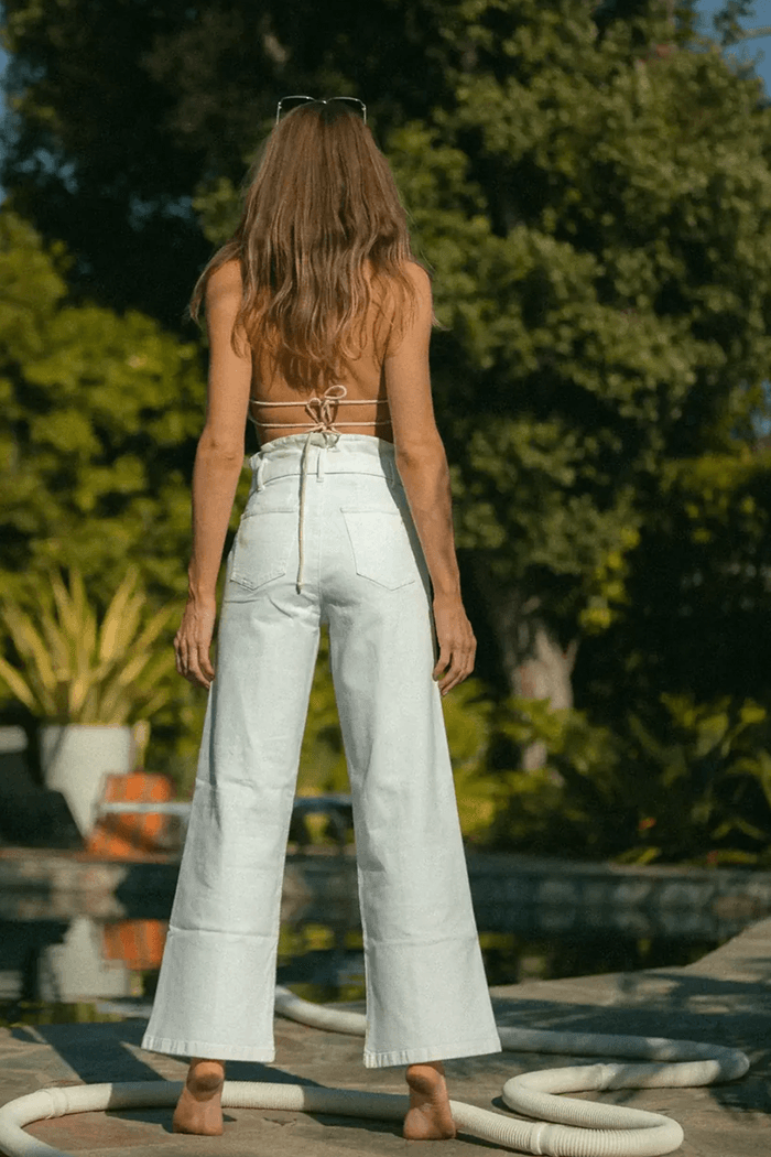Porter Blue Penny Paperbag Wide Leg - Life Clothing Co