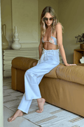 Porter Blue Penny Paperbag Wide Leg - Life Clothing Co