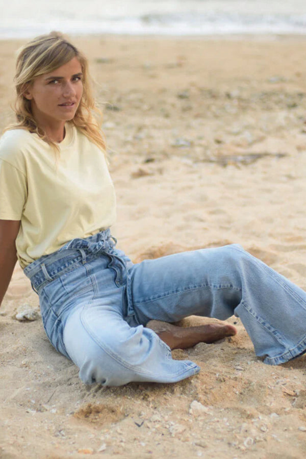 Porter Blue Penny Paperbag Wide Leg Eden Wash