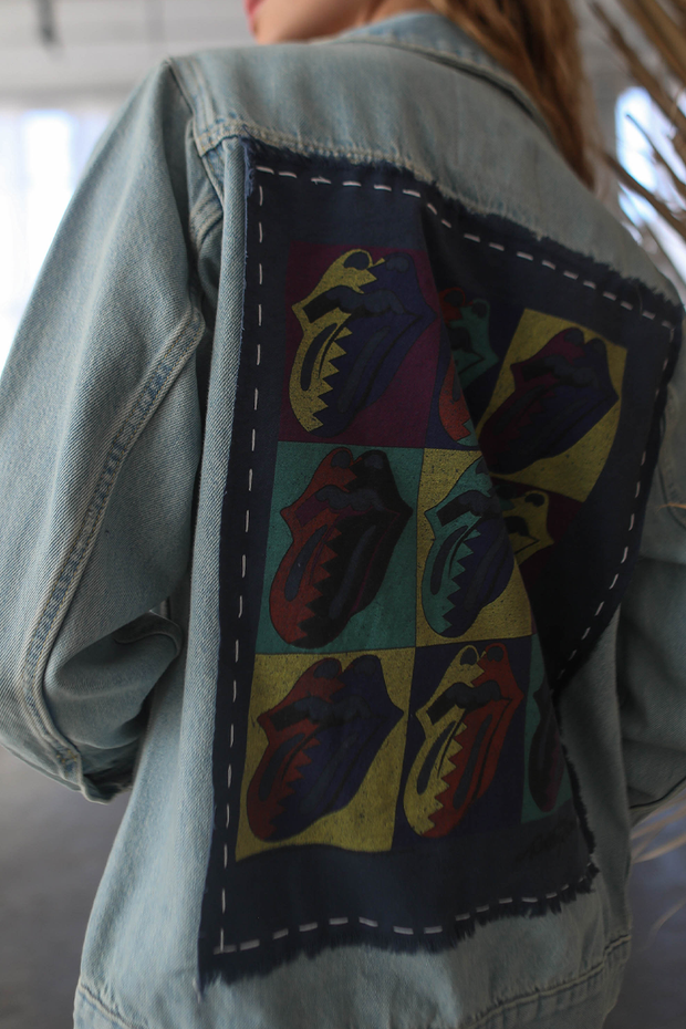 Rolling Stones Some Girls Hand Stitched Denim Jacket