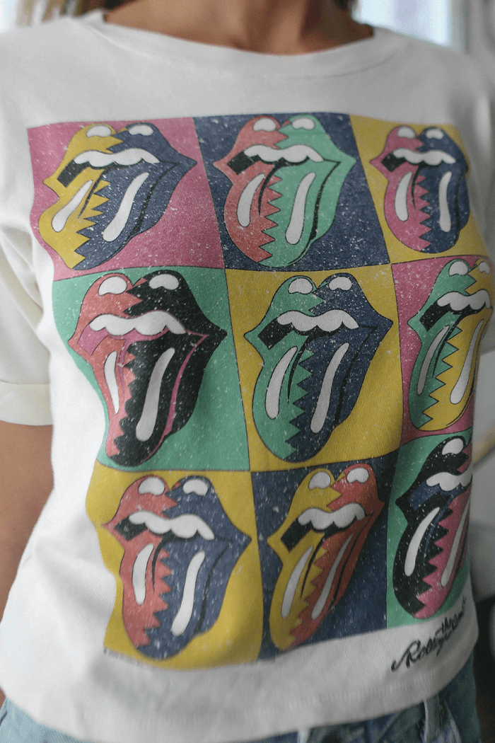 Rolling Stones Color Crop Tee - Life Clothing Co