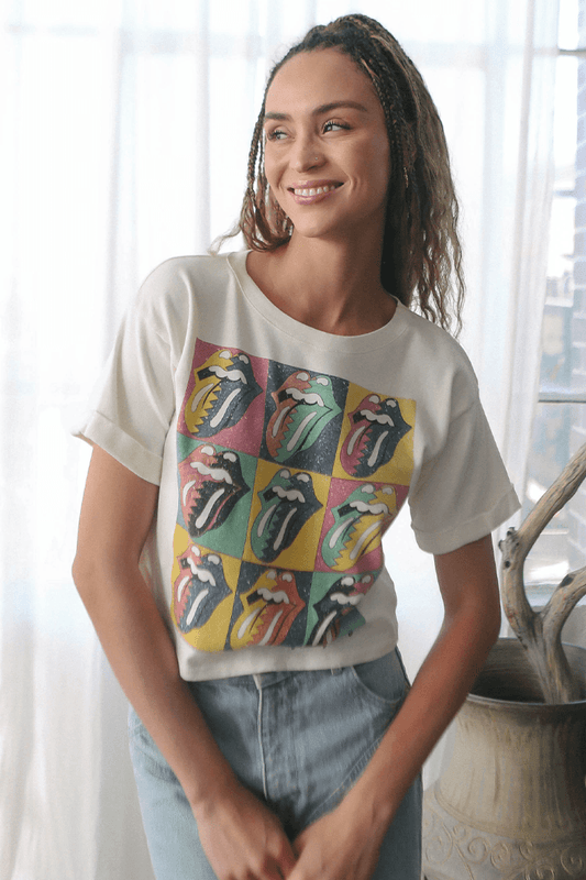 Rolling Stones Color Crop Tee