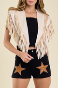 Grace Fringe Suede Shrug