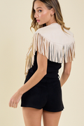 Grace Fringe Suede Shrug