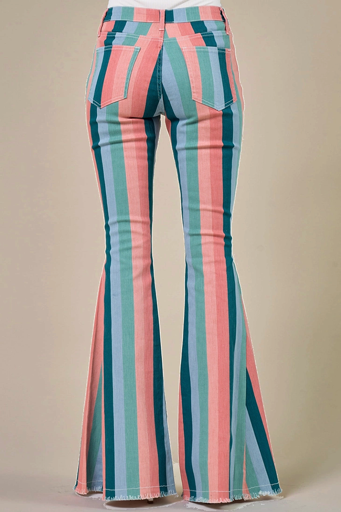 Millie Striped Western Flare Bells
