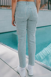 Shirley Striped Denim Jeans
