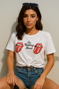 Rolling Stones Double Tongue Crop Tee