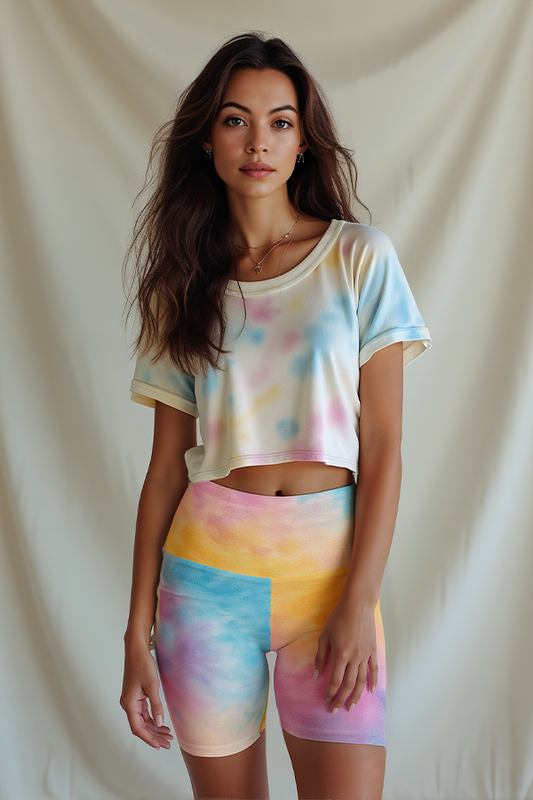 Sunset Sorbet Biker Shorts