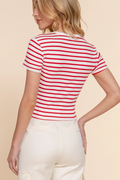 Riviera Ribbed Stripe Tee