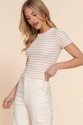 Riviera Ribbed Stripe Tee