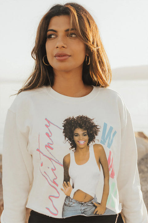 Whitney Houston Crop Sweatshirt