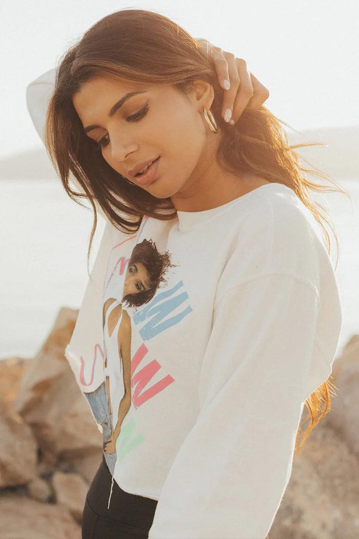 Whitney Houston Crop Sweatshirt - Life Clothing Co