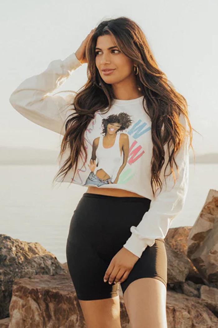 Whitney Houston Crop Sweatshirt - Life Clothing Co