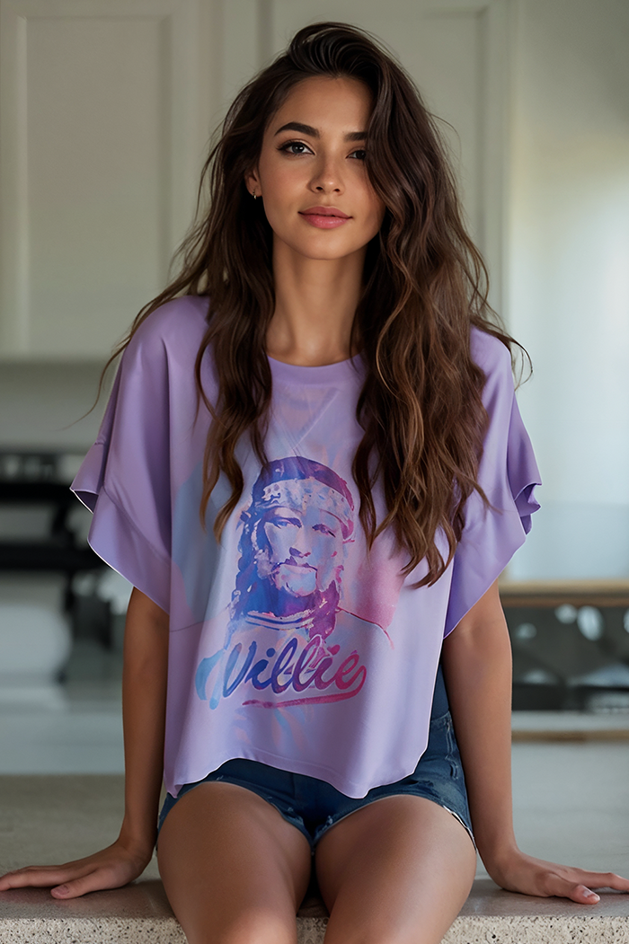 Willie Nelson Purple Sky Tee