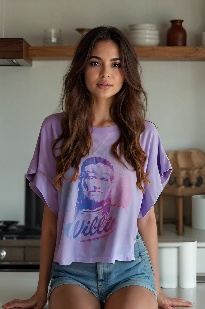 Willie Nelson Purple Sky Tee