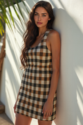 Carla Plaid Mini Dress