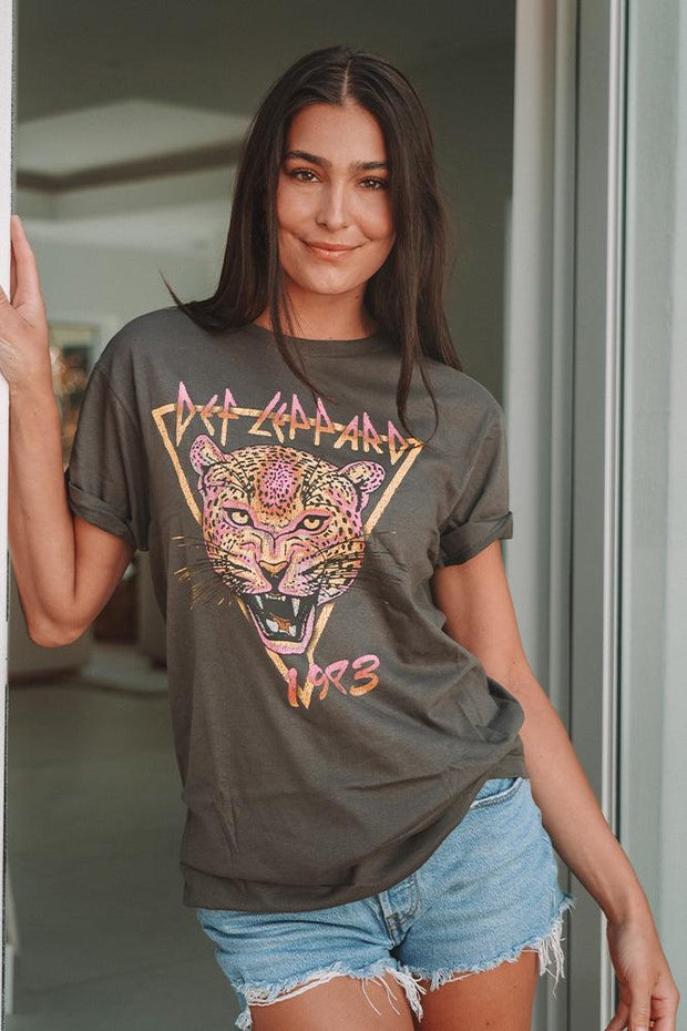 Def Leppard Neon Leopard Goodie Tee - Life Clothing Co