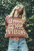 Good Good Vibes Crop Tee