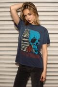 Guns N Roses Flower Skull Tee
