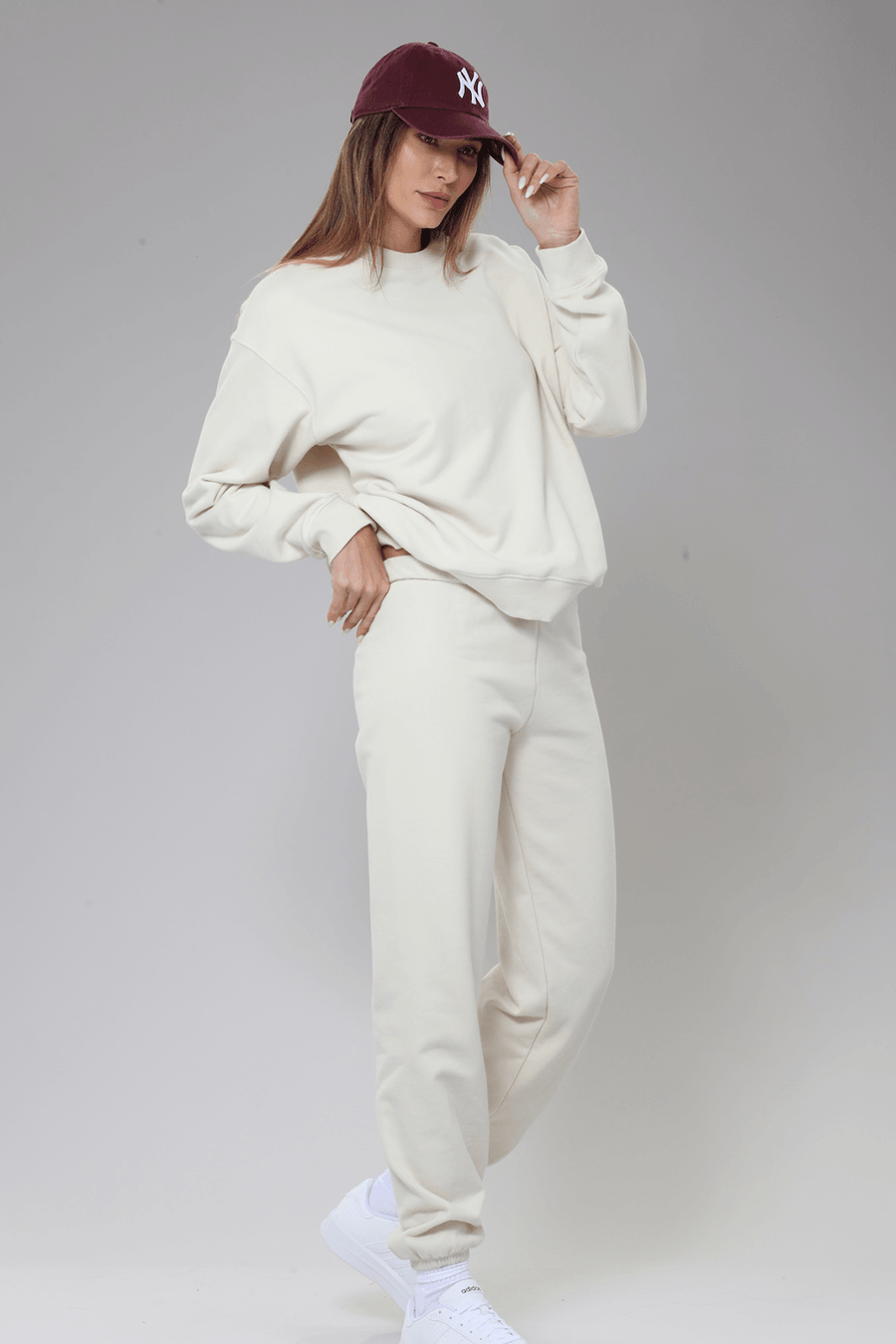 Honey Mid-Rise Oversized Joggers - Life Clothing Co