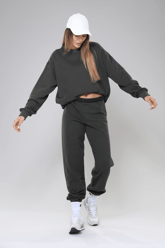Honey Mid-Rise Oversized Joggers - Life Clothing Co