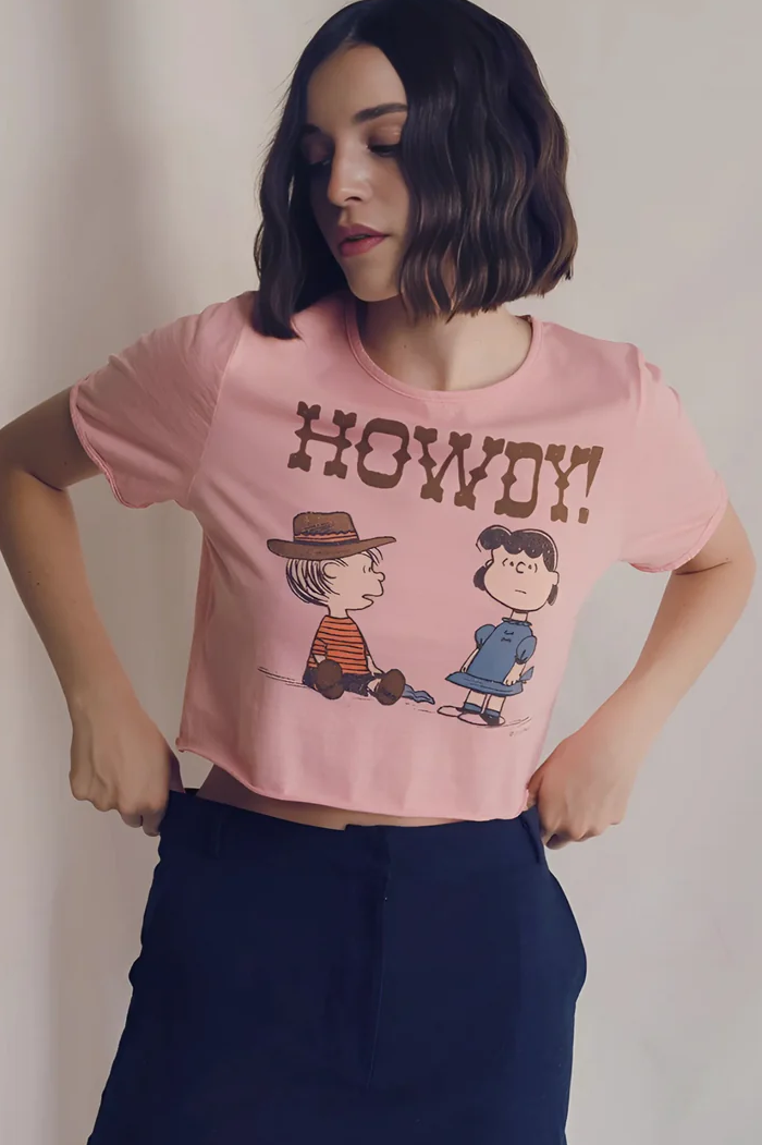 Howdy Peanuts Crop Tee
