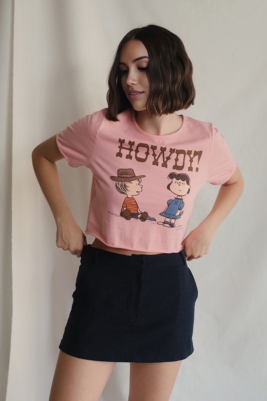 Howdy Peanuts Crop Tee