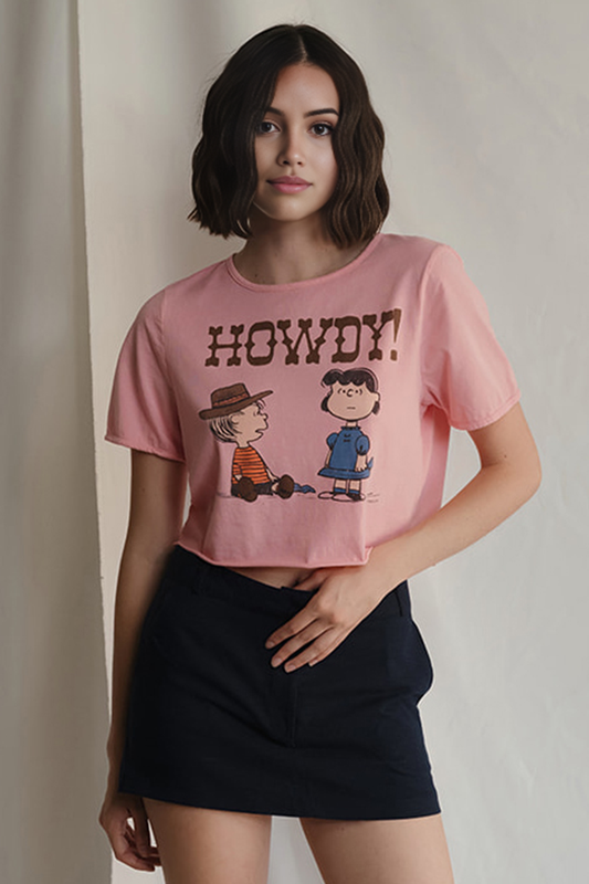Howdy Peanuts Crop Tee