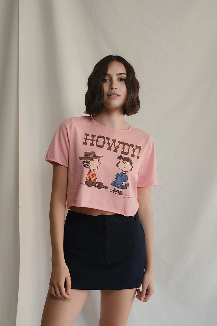 Howdy Peanuts Crop Tee