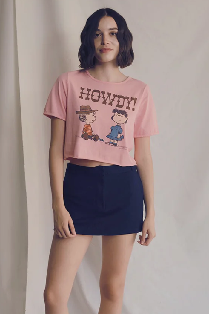 Howdy Peanuts Crop Tee
