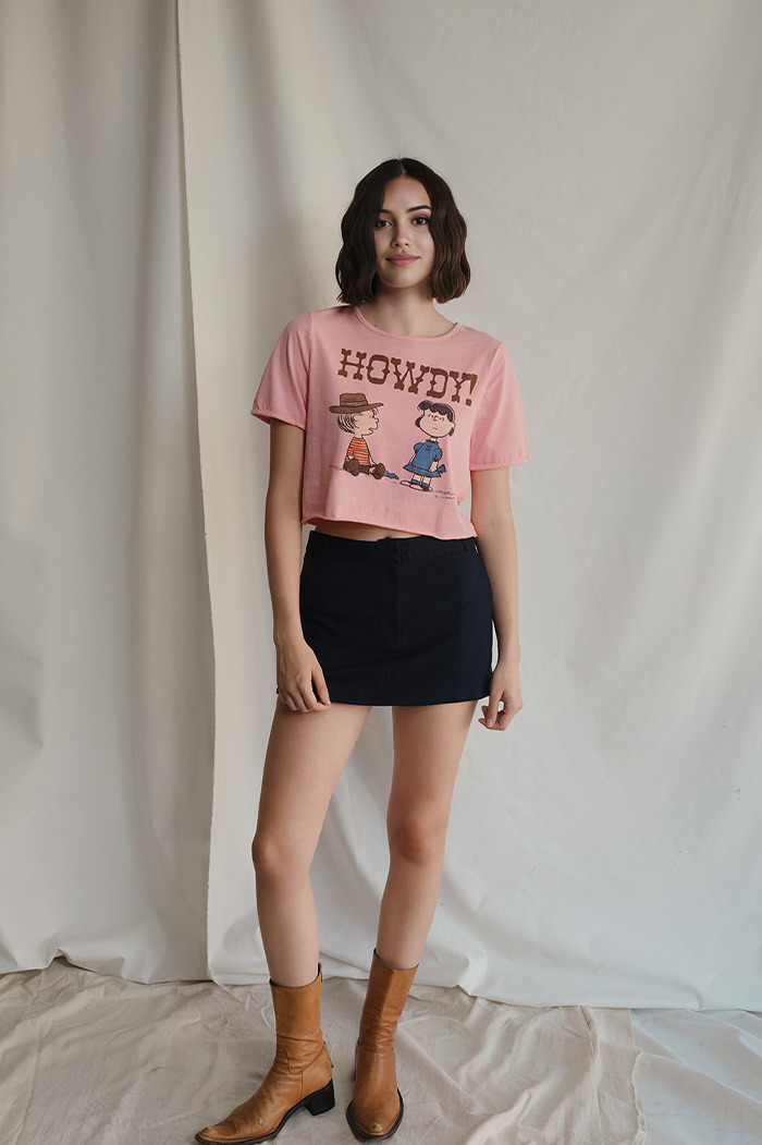 Howdy Peanuts Crop Tee
