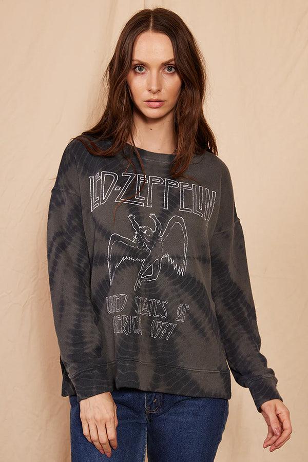 Led Zeppelin 1977 Tie Dye Sweatshirt - Life Clothing Co