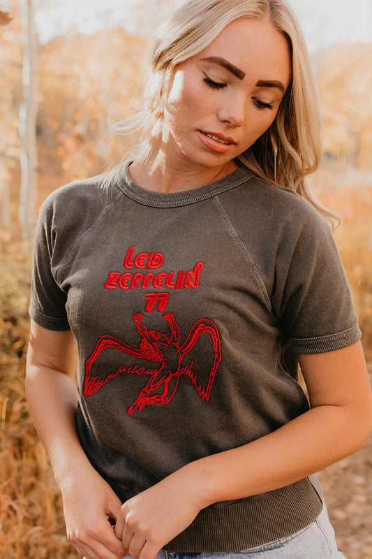 Led Zeppelin '77 Terry Raglan Tee - Life Clothing Co