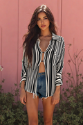Leah Striped Knit Shirt